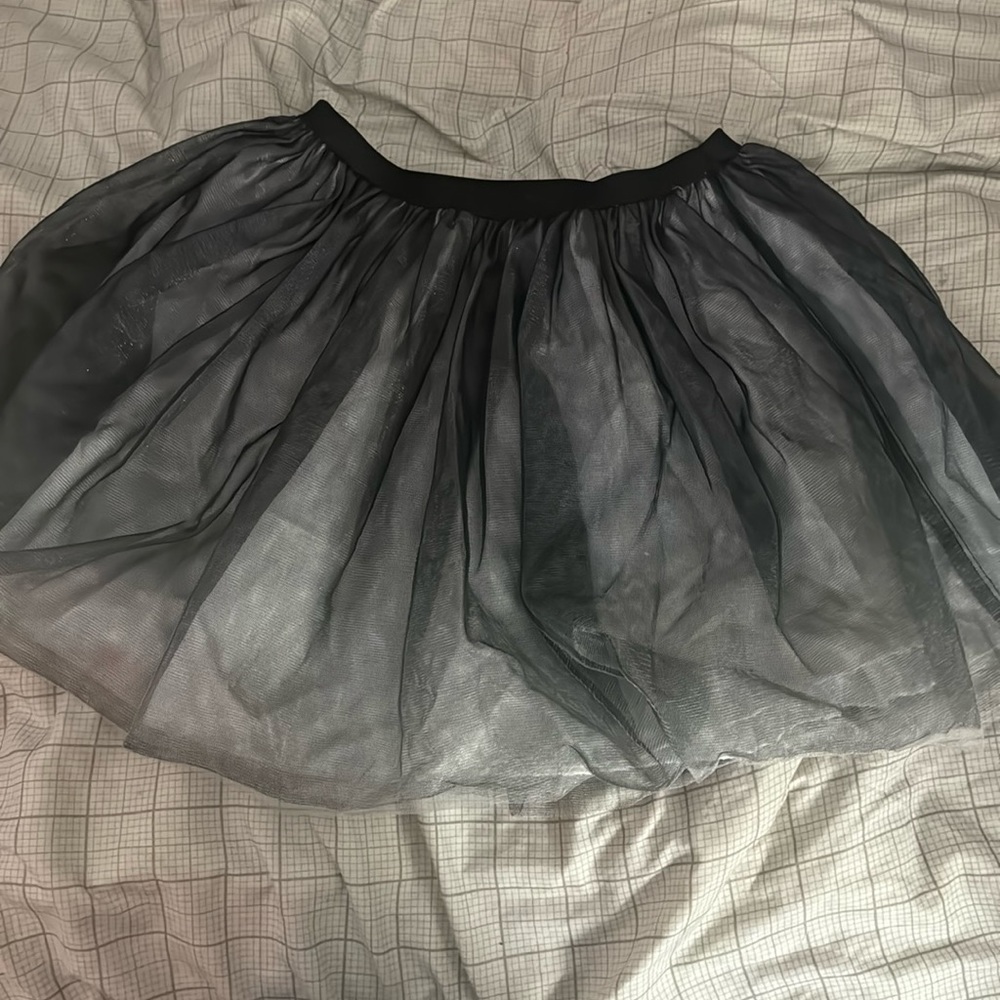 Mesh Black/Silver Short Skirt